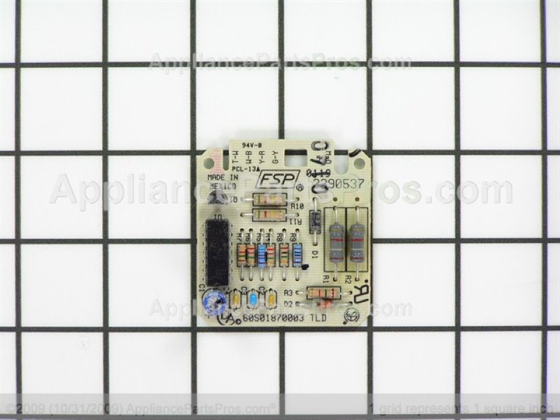 Amana washer Cntrl Board Dryer (part number WPW10476828), the component to check for code 1h, 2h, 3h....up to 12h