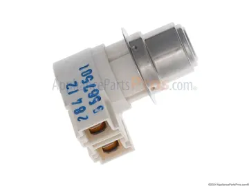 Bosch dishwasher temperature sensor part photo, the component usually involved when E02 (heating temperature too high / ntc problem) appears