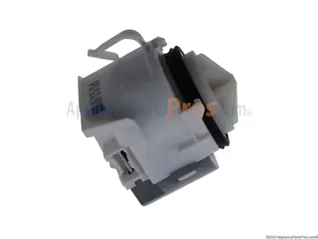 Bosch dishwasher drain pump part photo, the component usually involved when E24 (drain error) appears