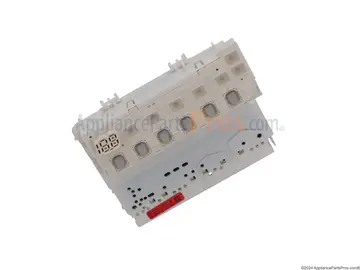 Bosch dishwasher control module part photo, the component usually involved when E27 (supply voltage fault) appears
