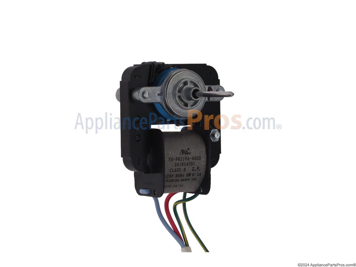 Frigidaire refrigerator SY EF: example evaporator fan motor (part 241854301), representative part photo for this code