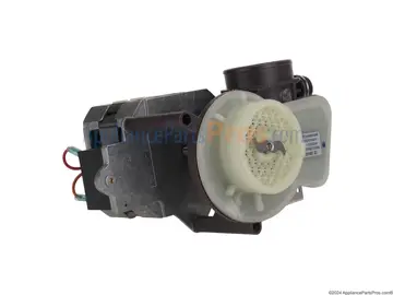 GE dishwasher E2: example drain / circulation pump (part WD26X10013), representative part photo for this code