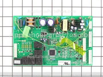 GE range FFF: example oven control board (part WR55X10560), representative part photo for this code