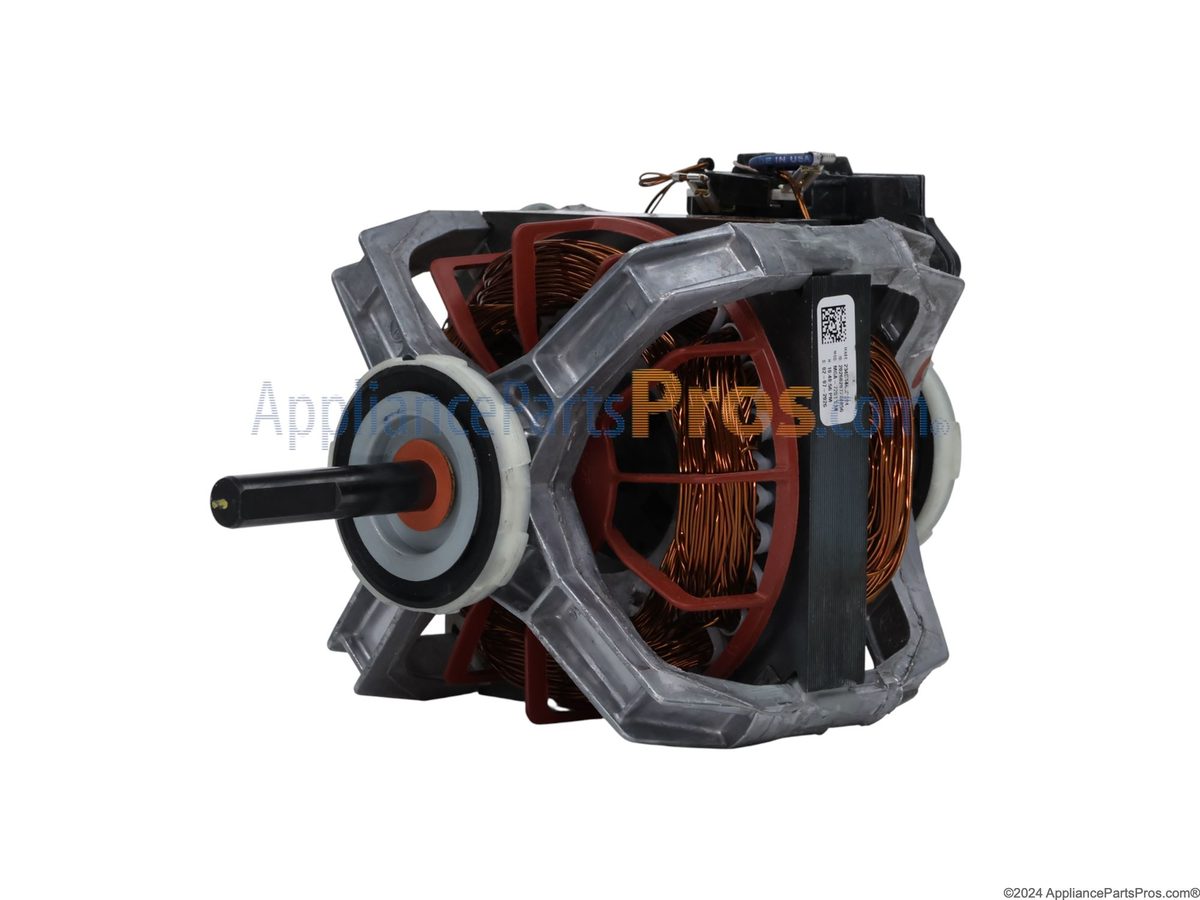 GE washer E60: example washer drive motor (part WE17X10010), representative part photo for this code
