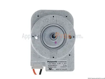 Kenmore refrigerator evaporator fan motor part photo, the component usually involved when Er rF (refrigerator fan error (lg-built)) appears