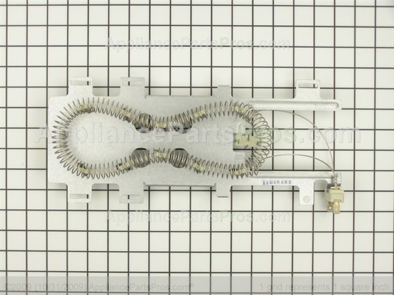 Maytag dryer Heater Element Single (part number WP8544771), the component to check for code F4 E1