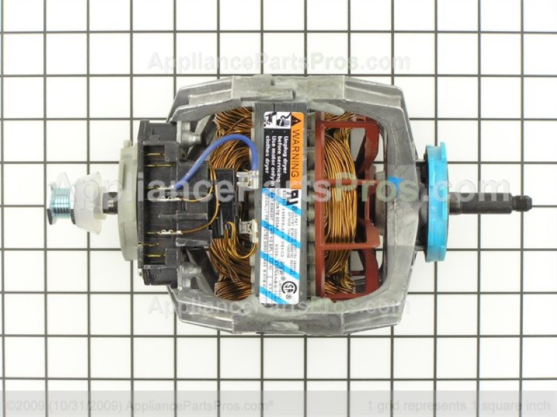 Maytag dryer Dryer Drive Motor (part number 279827), the component to check for code F7 E1
